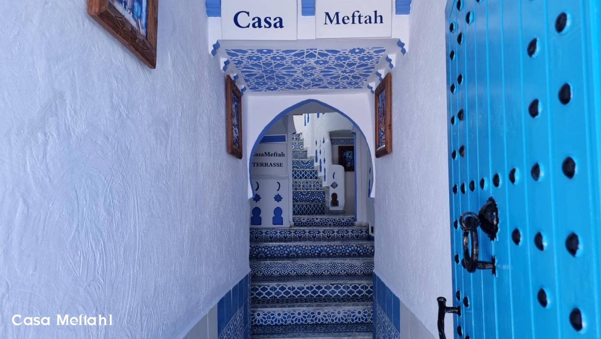 シェフシャウエンCasa Meftah Blueアパートメント エクステリア 写真